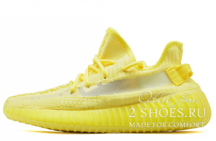 Кроссовки Adidas Yeezy Boost 350 V2 Hyper Yellow  желтые