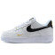 Кроссовки мужские Nike Air Force 1 Low White Black Gold Swoosh